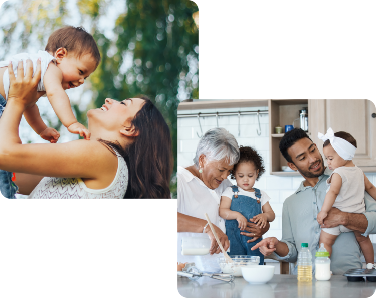Famílias em momentos de cuidado e convivência, simboliza a importância da consulta com especialistas. As especialidades médicas no Einstein abrangem diversas condições para todas as fases da vida, desde a pediatria até o acompanhamento geriátrico.